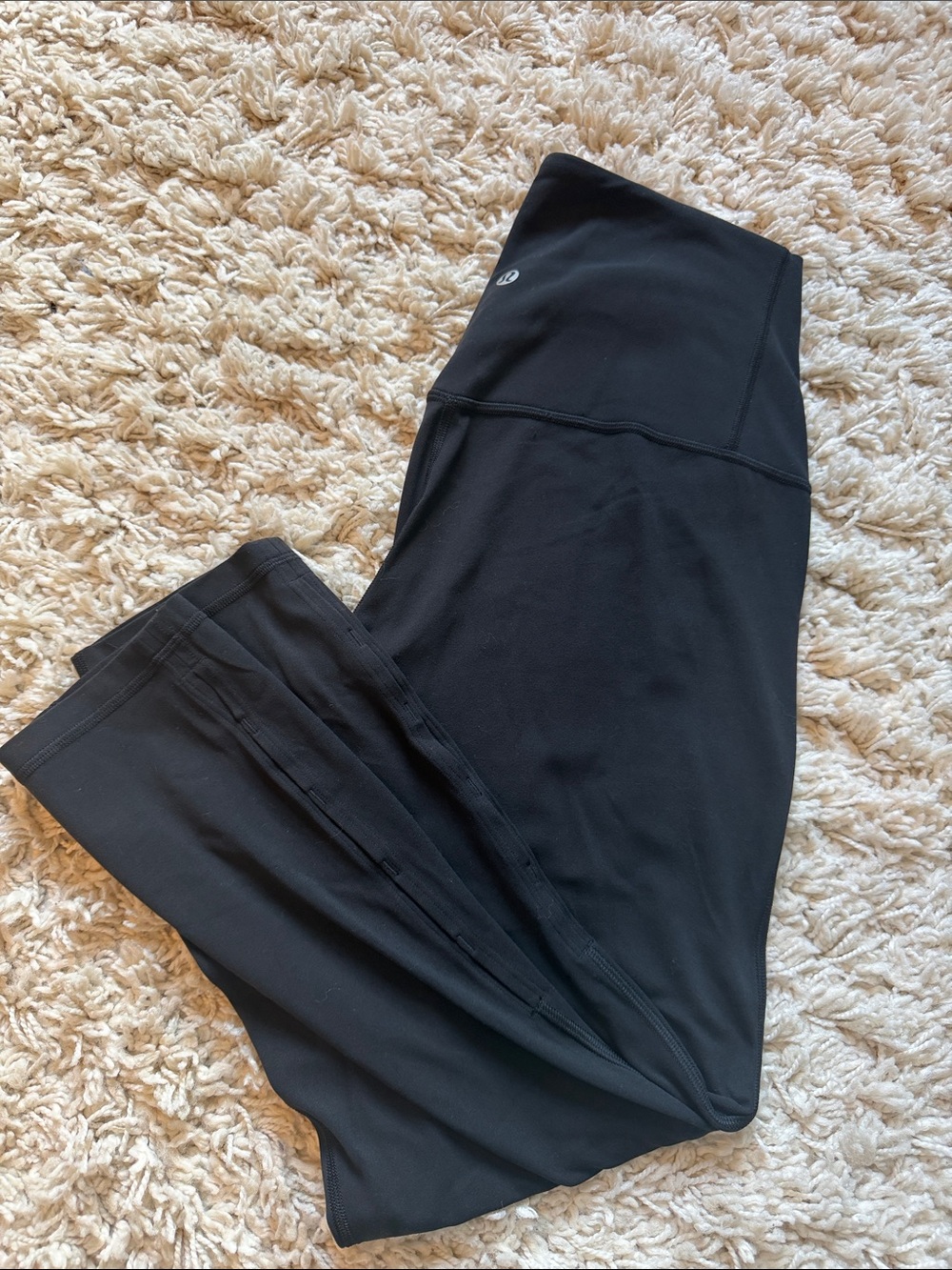 lululemon athletica Black Wide-Leg High-Rise Leggings